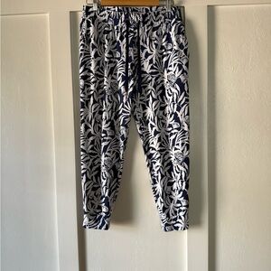 Lilly Pulitzer Navy and White Women’s Joggers
